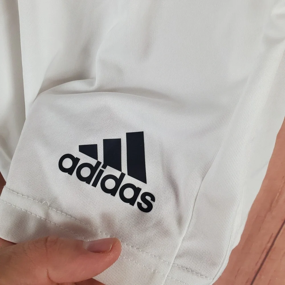 Adidas Squadra 21 Mens Football Shorts XS White Black Drawstring Waist Pull On